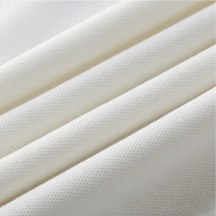 65 Cotton cover silk 210g school uniform T-shirt POLO Shirt 50 cotton breathable top fabric CVC double beaded ground mesh cloth