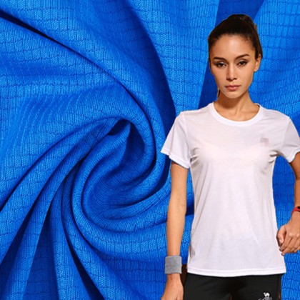 Ultra-thin marathon small squares quick dry breathable cloth 50D moisture wicking sweat jacquard knitted sportswear fabric