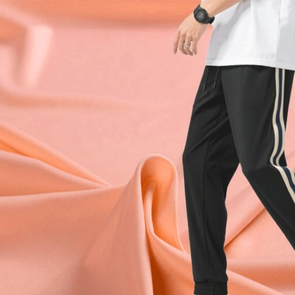 Nylon elastic cold feeling knitted fabric summer high elastic speed dry ice silk sports pants fabric yoga high elastic cloth