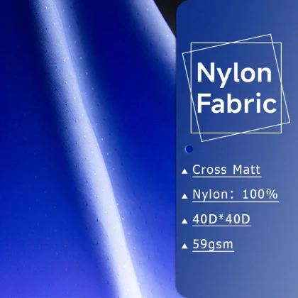Hot Sale Custom Fabric Jacquard Woven Dyed 60gsm Matt Nylon Fabric for Clothes