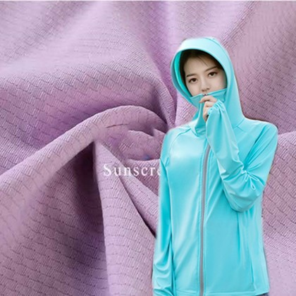 160 g staircase lattice stretch cloth sunscreen breathable knitted fabric