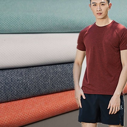 Quick drying breathable fabric polyester ammonia elastic 180g hygroscopic sweat wicking sports fitness wear knitted fabric