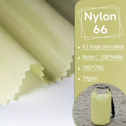 High Quality Waterproof Tents bags Outdoors jackets Fabric 74GSM 70D 100% Nylon 66 Ripstop plaid Nylon Fabric For clothing