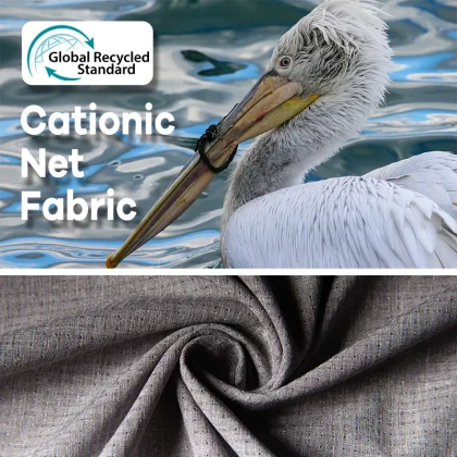 High quality rpet recycled fabric cationic spandex hole recycled polyester fabric
