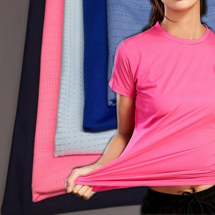 Elastic mesh quick drying, moisture absorption and sweat removal jacquard polyester ammonia four-sided elastic mesh cloth