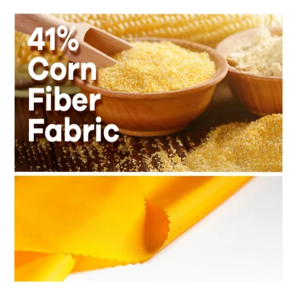 Eco-friendly fabric 41% corn fiber Recycled Fabric 59% recycled polyester 75D Pongee recycled polyester fabric