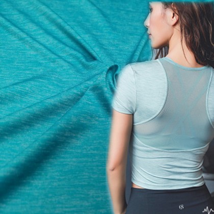 Elastic polyester cationic fabric Jin ammonia elastic knitted fabric ice silk fitness nylon cationic fabric