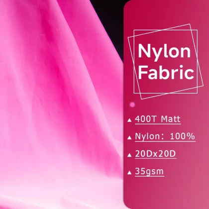 Factory wholesale Woven Dyed Fabric Taslan Fabric 35gsm Matt 400T nylon fabric for jacket